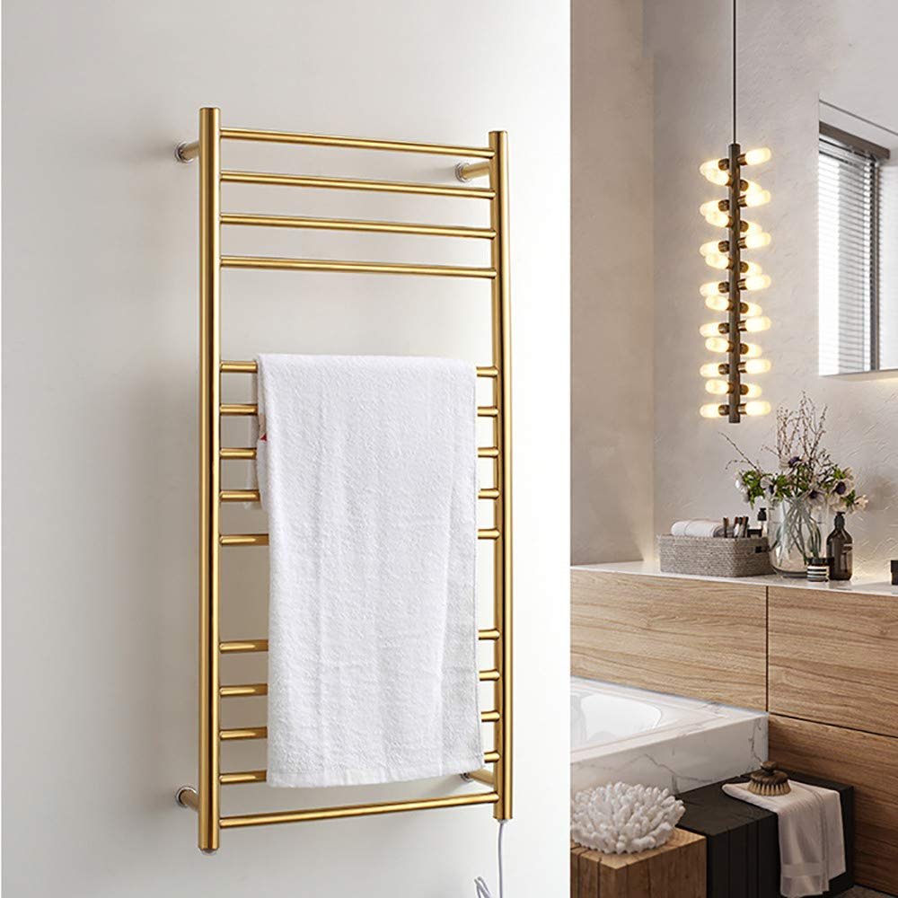 AuLYn Electric Towel Rack, Wall Mounted 304 Stainless Steel Towel Warmer with Drying and Insulation Features, Water Leakage and Leakage Prevention