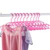 20x Plastic Hanger Child Baby Wet and Dry Solid Nonslip Drying Rack Clothing Store Hanger (Purple 27 * 15 * 2.7) view 2