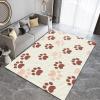 Cartoon Brown Animal Paw Print Area Rugs, Cartoon Animal Dog Paw Prints Soft Washable Carpet, Upholstery Rug with Non-Slip Backing for Kids Boys Girls Bedroom Living Room Dining Room Study 4ftx6ft view 3