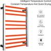 AuLYn Heated Towel Rail Electric Towel Warmer, Heated Towel Warmer Wall-Mounted, Stainless Steel Electric Towel Rack 10-Square-Bar, Wall-Mounted Saving Space,IP56,780 * 500 * 120mm, Plugin view 2