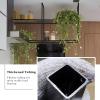 Yopappol Ceiling Mount Shelf, 2 Tier Hanging Storage Rack, Metal & Acrylic Floating Wall Shelves Plant Stand Pot Pan Organizer for Restaurant Kitchen Flower Shop (Size : 60x30x80cm) view 3