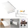 Breakfast Bar Table, Computer Workstations, Folding Wall Mounted Tables Fold-Down Wall Table Kitchen Drop Leaf Dining Table Work Table | Small Space Saving Hanging Table, White view 2