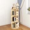 BYERZ Rotating Bookshelf, 360 Display Floor Standing Bookcase, Bedroom Bookshelf, Wood Narrow Book Shelf Organizer for Bedroom, Living Room, Study Room Rotating Book Shelf view 1