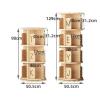 BYERZ Rotating Bookshelf, 360 Display Floor Standing Bookcase, Bedroom Bookshelf, Wood Narrow Book Shelf Organizer for Bedroom, Living Room, Study Room Rotating Book Shelf view 2
