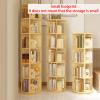 BYERZ Rotating Bookshelf, 360 Display Floor Standing Bookcase, Bedroom Bookshelf, Wood Narrow Book Shelf Organizer for Bedroom, Living Room, Study Room Rotating Book Shelf view 4