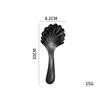 WHIERGGIN Silverware Set, 1/4/6/8 Pieces Shell 304 Stainless Steel Short Handle Spoon Creative Teaspoon Gift Small Round Spoon (Color : Black, Size : 1Pcs) view 2
