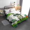 T&H XHome Quilt Twin Size Luxury Quilted Comforter Bedspread-Thin Soft Cozy, St. Patrick's Day Home Gnome with Green Shamrock Reversible Stitched Lightweight Quilt Coverlet for All Season view 2