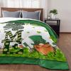 T&H XHome Quilt Twin Size Luxury Quilted Comforter Bedspread-Thin Soft Cozy, St. Patrick's Day Home Gnome with Green Shamrock Reversible Stitched Lightweight Quilt Coverlet for All Season view 3