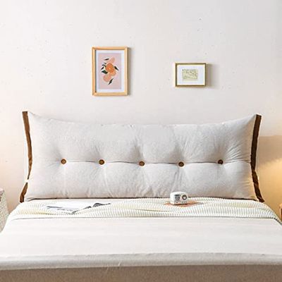 MGEMJMJ Solid Color Large Headboard Cushion Pillow Triangular Wedge Pillow for Bedroom Playroom Headboard Decorative(Size:200x20x60cm(79x7.8x23.6),Color:F)