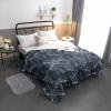 T&H XHome Quilt Twin Size Luxury Quilted Comforter Bedspread-Thin Soft Cozy, Ethnic Retro Abstract Geometric Texture Blue Reversible Stitched Lightweight Quilt Coverlet for All Season view 3