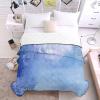 T&H XHome Quilt Full Size Luxury Quilted Comforter Bedspread-Thin Soft Cozy, Abstract Modern Ombre Blue Purple Oil Painting Reversible Stitched Lightweight Quilt Coverlet for All Season view 4
