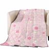 T&H XHome Quilt King Size Luxury Quilted Comforter Bedspread-Thin Soft Cozy, Valentine's Day Pink Rose Gold Love Heart Reversible Stitched Lightweight Quilt Coverlet for All Season view 1