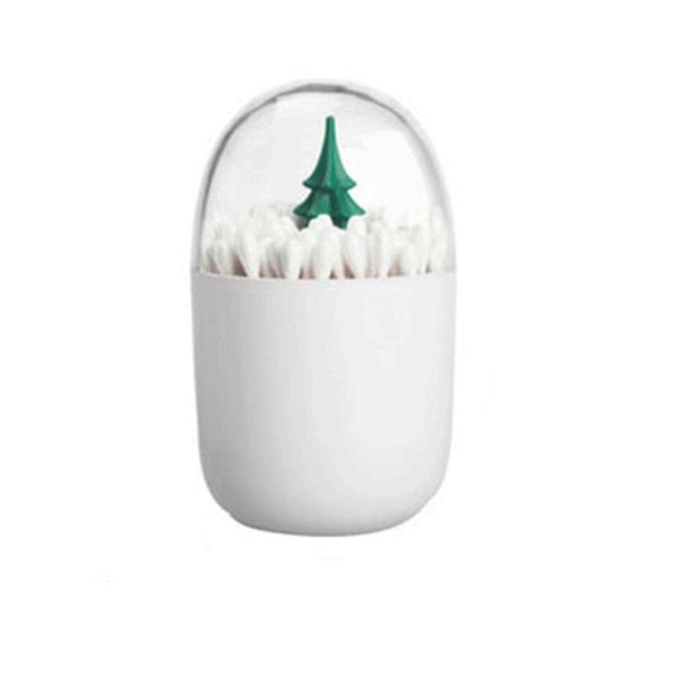 BNVXR Fashion Cute Toothpick Holder Plastic Toothpick Dispenser White Cotton Swab Container Box Toothpick Dispenser Chic