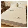 OBONG Queen Mattress Protector Milk Velvet Breathable Noiseless Mattress Pad Cover Quilted Fitted with Deep Pocket Soft Warmth Fitted Sheet Strethes Up to 11.8" (Color : #01, Size : King-180 * 200cm) view 1