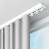 ACHZYFT Heavy Duty Curtain Track, Ceiling Mount Shower Curtain Rod Set, Aluminium Curtain Rails for Window Living Room, Bedroom, Bathroom(Size:1.5M,Color:White) view 1