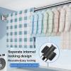 LOTOAK Tension Curtain Rod No Drilling Tension Rod 161""-197"" Suction cup Shower Curtain Rod, No Drilling Adjustable Tension Rods for Bathroom, Closet, Window, Room Divider (Color : Gray, Size : 16""-22""+10, WANGYE01 view 2