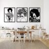 African American Black Woman Metal Wall Art, Black Girl Wall Art, Abstract Metal Woman Wall Art, Metal Flowers Wall Decor, Metal Butterfly Wall Decor, Metal Wall Art for Bedroom (35"x27" | 90x68 cm view 2