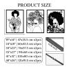 African American Black Woman Metal Wall Art, Black Girl Wall Art, Abstract Metal Woman Wall Art, Metal Flowers Wall Decor, Metal Butterfly Wall Decor, Metal Wall Art for Bedroom (35"x27" | 90x68 cm view 3