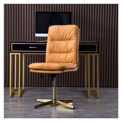 Computer Chair, Ergonomic Desk Chair Executive Office Chair High Back All Day Comfort Ergonomic Lumbar Support, PU Leather PC Desk Chair with Metal Base Office Chair (Color : A)
