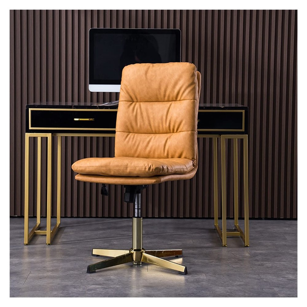 Computer Chair, Ergonomic Desk Chair Executive Office Chair High Back All Day Comfort Ergonomic Lumbar Support, PU Leather PC Desk Chair with Metal Base Office Chair (Color : A)