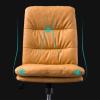 Computer Chair, Ergonomic Desk Chair Executive Office Chair High Back All Day Comfort Ergonomic Lumbar Support, PU Leather PC Desk Chair with Metal Base Office Chair (Color : A) view 3
