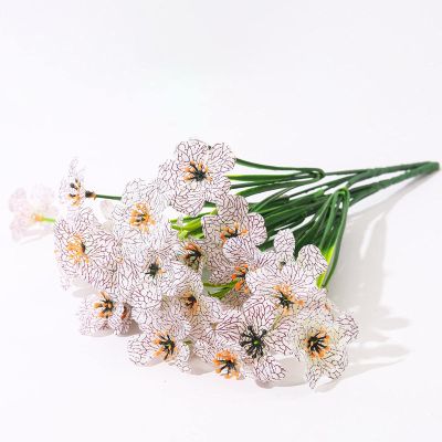 AIQUEA 5 Spring Grass Flowers, Water Plants, Silk Screen Cloth Flowers, Violet Artificial Flowers, Wedding Hotel Outdoor Decoration Fake Flowers