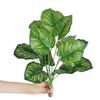 10pcs Artificial Plants Fake Plants Greenery Shrub Bushes UV Resistant Plants Plastic Wheat Grass for Indoor Outdoor Home Garden Decoration,Green Leaf view 1