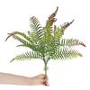10pcs Artificial Plants Fake Plants Greenery Shrub Bushes UV Resistant Plants Plastic Wheat Grass for Indoor Outdoor Home Garden Decoration,Green Leaf view 3