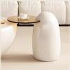 ASWAD Modern Center Table Coffee Table Combination for Home Small Apartment Creative Cat Claw Coffee Table Modern Simple Light Luxury Round Glass Side Table Coffee End Table view 2