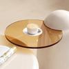 ASWAD Modern Center Table Coffee Table Combination for Home Small Apartment Creative Cat Claw Coffee Table Modern Simple Light Luxury Round Glass Side Table Coffee End Table view 4