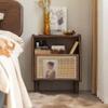 EDWAL Bedside Cabinets Small Bedroom Furniture Storage Cabinet Solid Wood Bedside Table Nordic Simple Home Bedside Storage Cabinet Nightstand, 45X36X55cm view 2