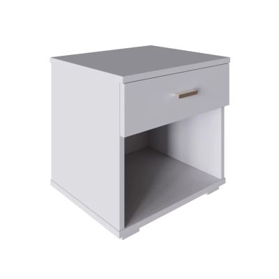 ASWAD Modern Bedside Tables Bedside Table Modern Bedside Table Nightstand with Open Storage Space, White Nightstand Bedroom Furniture Bedroom Night Stand (Color : 01)