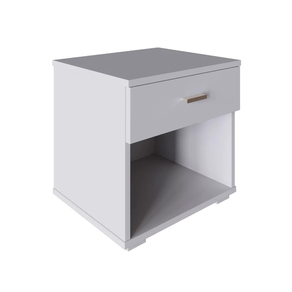 ASWAD Modern Bedside Tables Bedside Table Modern Bedside Table Nightstand with Open Storage Space, White Nightstand Bedroom Furniture Bedroom Night Stand (Color : 01)