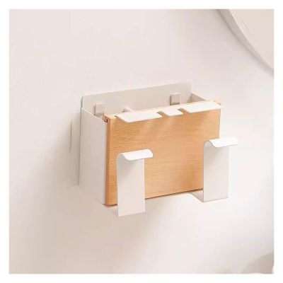 EDWAL Toothbrush Holder Aviation Aluminum Wall-Mounted Toothbrush Holder Solid Wood Hanging Toothpaste Holder Bathroom Multi-Function Storage Box Wall Mounted Toothbrush Hanger (Size : S15.5cm)