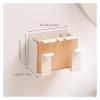 EDWAL Toothbrush Holder Aviation Aluminum Wall-Mounted Toothbrush Holder Solid Wood Hanging Toothpaste Holder Bathroom Multi-Function Storage Box Wall Mounted Toothbrush Hanger (Size : S15.5cm) view 2