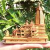 3D Shri Ram Mandir Ayodhya Wood Handmade Temple Model 12 X 6 X 12 Cm view 1