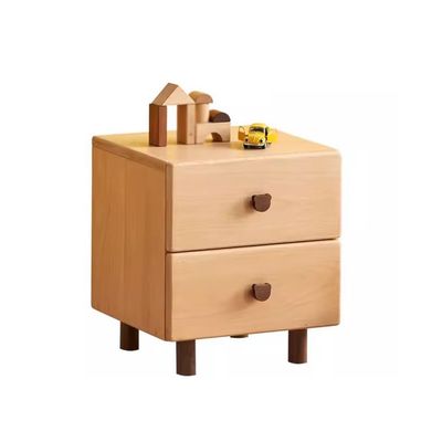 Modern Bedside Tables Solid Wood Bedside Table with Double Drawers Nordic Modern Minimalist Storage Cabinet and Side Cabinet Bedroom Night Stand