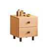 Modern Bedside Tables Solid Wood Bedside Table with Double Drawers Nordic Modern Minimalist Storage Cabinet and Side Cabinet Bedroom Night Stand view 1