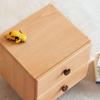 Modern Bedside Tables Solid Wood Bedside Table with Double Drawers Nordic Modern Minimalist Storage Cabinet and Side Cabinet Bedroom Night Stand view 2
