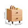 Modern Bedside Tables Solid Wood Bedside Table with Double Drawers Nordic Modern Minimalist Storage Cabinet and Side Cabinet Bedroom Night Stand view 3