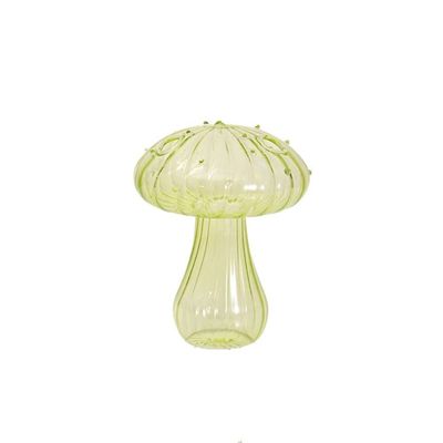 HomeLoft Basics Mushroom Shaped Glass Vase, Delicate Clear Flower Vase, Planters Hydroponic Vase Table Decorations for Home Kitchen Office(D), AMXE10EWXUUS