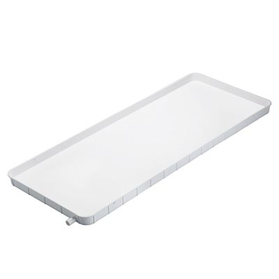 LMXRYPD Drain Pan for Ac Unit with Water Outlet, PP5-Plastic Drip Tray, with Drain Pipe, Clamp and Wire, Easy to Install(No Accessories,1-2P)