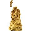 NALoRa Feng Shui Carving Statue Guan Yu Decor God of Wealth Guan Gong Statue Home Office Decor Guan Yu Statue Ornaments Feng Shui Gift, Yellow view 1