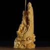 NALoRa Feng Shui Carving Statue Guan Yu Decor God of Wealth Guan Gong Statue Home Office Decor Guan Yu Statue Ornaments Feng Shui Gift, Yellow view 4
