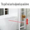 GAMAK Toilet Shelf Rack with Cabinet, Laundry Room Shelf Organization and Storage, Over The Toilet Storage Rack with 3-Tier Bathroom Shelves Space Saver Toilet Shelf (Color : White) view 2