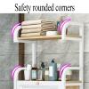 GAMAK Toilet Shelf Rack with Cabinet, Laundry Room Shelf Organization and Storage, Over The Toilet Storage Rack with 3-Tier Bathroom Shelves Space Saver Toilet Shelf (Color : White) view 3