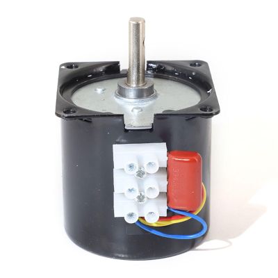 110V AC Motor 14W 60KTYZ Permanent Magnetic Synchronism Motor Center Shaft 7mm with Hole 2.5/5/10/15/20/30/40/50/60/80/110RPM (Size : 10rpm with bracket)