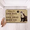 Cartoon Ferret Kids Bath Mats,Wildlife Animals Paws Lovely Mats Rugs,Girls Boys Women Room Decor,Geometric Plaids Patchwork Bath Carpets,Brown Cute Bath Rugs,Absorbent Floor Mats,16Wx24L Inches view 1