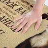 Cartoon Ferret Kids Bath Mats,Wildlife Animals Paws Lovely Mats Rugs,Girls Boys Women Room Decor,Geometric Plaids Patchwork Bath Carpets,Brown Cute Bath Rugs,Absorbent Floor Mats,16Wx24L Inches view 3