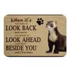 Cartoon Ferret Kids Bath Mats,Wildlife Animals Paws Lovely Mats Rugs,Girls Boys Women Room Decor,Geometric Plaids Patchwork Bath Carpets,Brown Cute Bath Rugs,Absorbent Floor Mats,16Wx24L Inches view 4